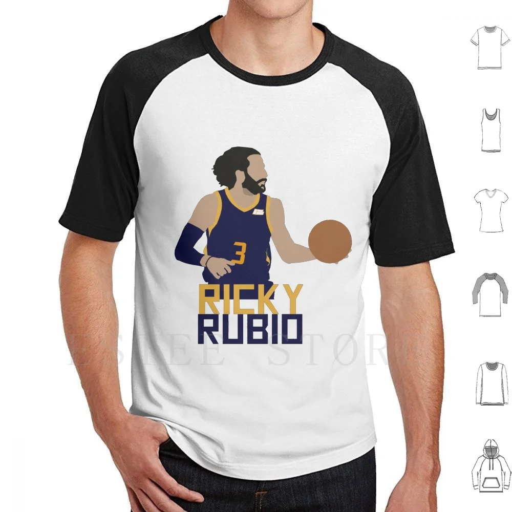 Ricky Rubio Camiseta de algodón para hombre DIY estampado Ricky Blond Ricky Blonde 3 Salt Lake City Slc España The Masnou