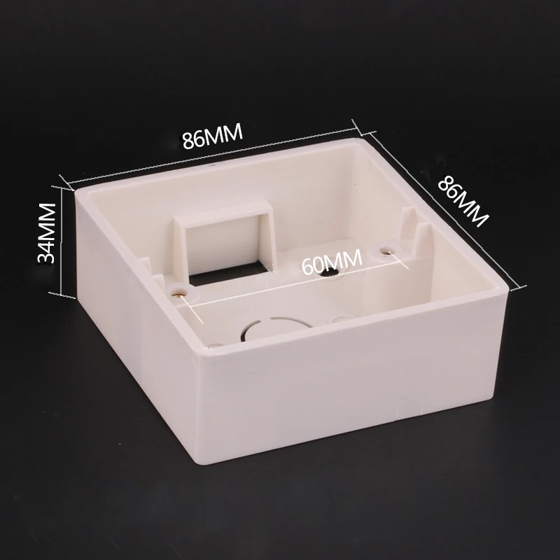 86 Type Household Concealed 146 Type Wall Power Switch Socket Bottom Box White Flame Retardant Junction Box