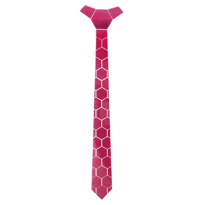 

Slim Hexagonal Acrylic Necktie Ties Fashion Collection Bling Accessories