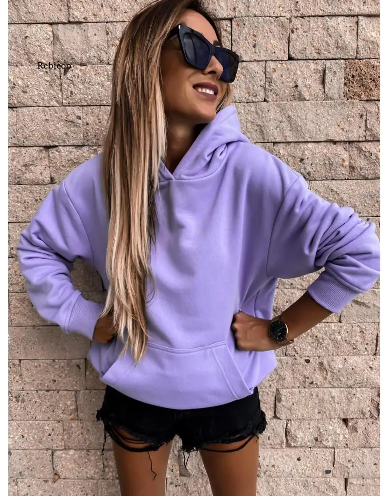 

Autumn Winter Drawstring Hoodie Striped Stars Print Hooded Sweatshirt Women Lace Long Sleeve Pockets Soft Tops Pullover Harajuku