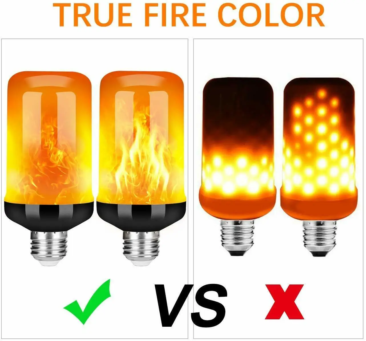 6W E27 E26 B22 LED Light Torch Fire Lamp Flame Effect Light 99 LEDs Bulb Flickering Emulation Bulb 4 Model AC 85-265V