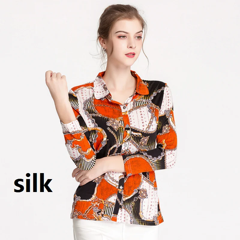 

silk womens tops shirts for women clothing blouses button up collared shirt blouse aesthetic satin summer top long sleeve floral