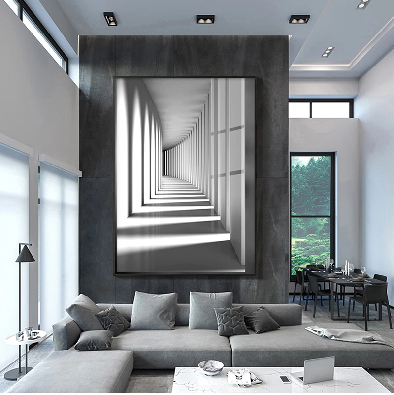 Black and White Gray Abstract Canvas Art Paintings Simple Nordic Art Poster and Prints Wall Art Study Bedroom Home Decor Picture