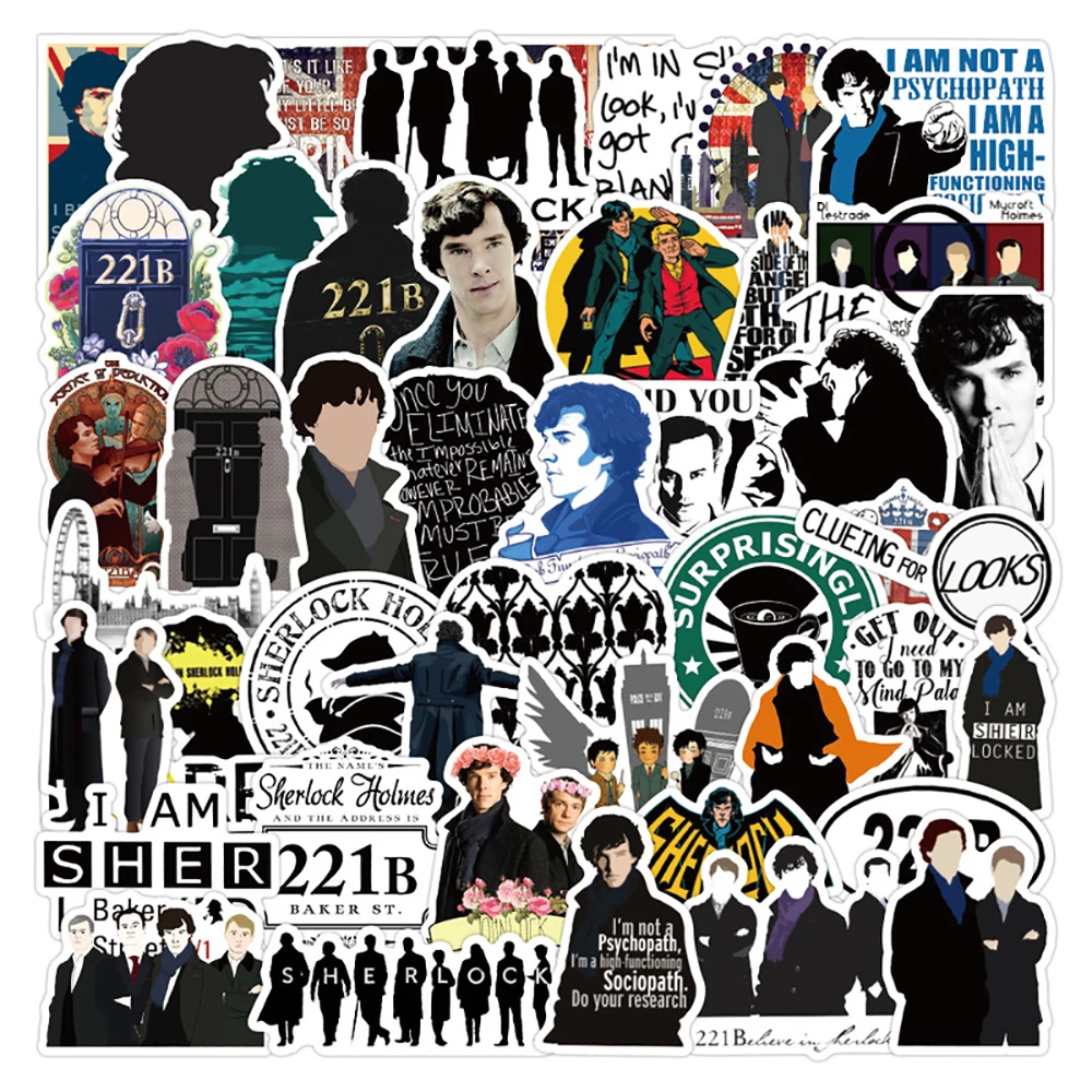 10/30/50PCS TV Show Sherlock Graffiti Aufkleber Skateboard Gitarre Koffer Gefrierschrank Laptop Klassische Spielzeug Kühlen Aufkleber decals Kid