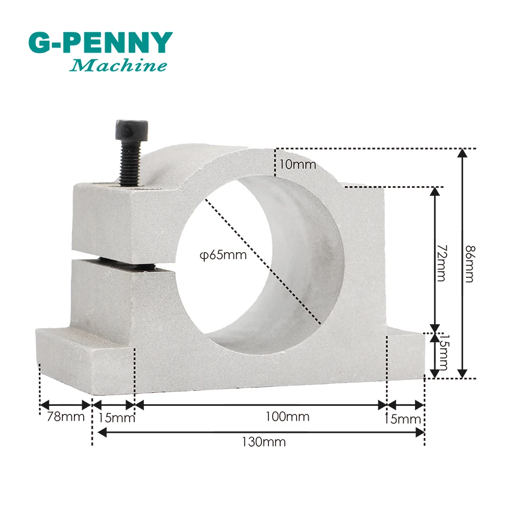 Wassergekühlte Spindel 1,5 kW ER11 Spindel für CNC-Maschine & 1,5 kW HY-Wechselrichter/VFD & 65 mm Aluminiumhalterung & 75 W Wasserpumpe