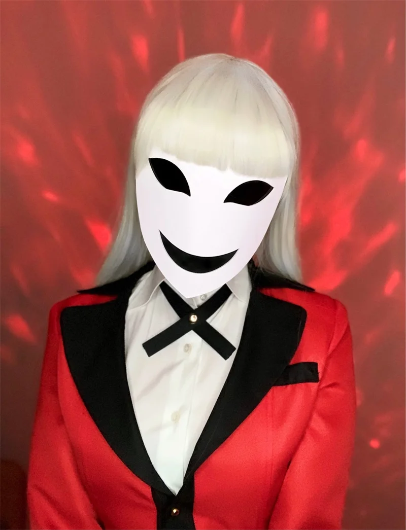 Anime Kakegurui Compulsive Gambler Ririka Momobami Mask Halloween Cosplay Accessory Prop