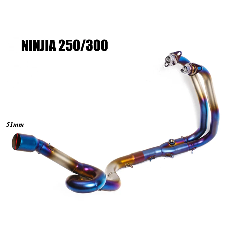 For Ninja250 for Nanja300 for Ninjia400 Motorcycle Exhaust Muffler Contact Middle Pipe for Ninja 250R 250 300 400 front pipe