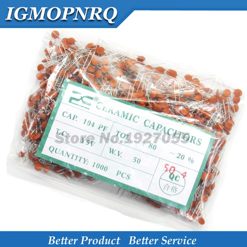 1000pcs Ceramic capacitor 50V 1pF ~ 100nF 0.1uF 104 4.7PF 10PF 22PF 33PF 47PF 100PF 101 220PF 221 330PF 470PF 1NF 103 47NF 473