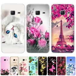 phone Case For Samsung J1 Mini J105 J105H Samsung Galaxy J1 2016 J120 J120F SM-J120F Cover Coque bumper Silicone TPU Flower Case