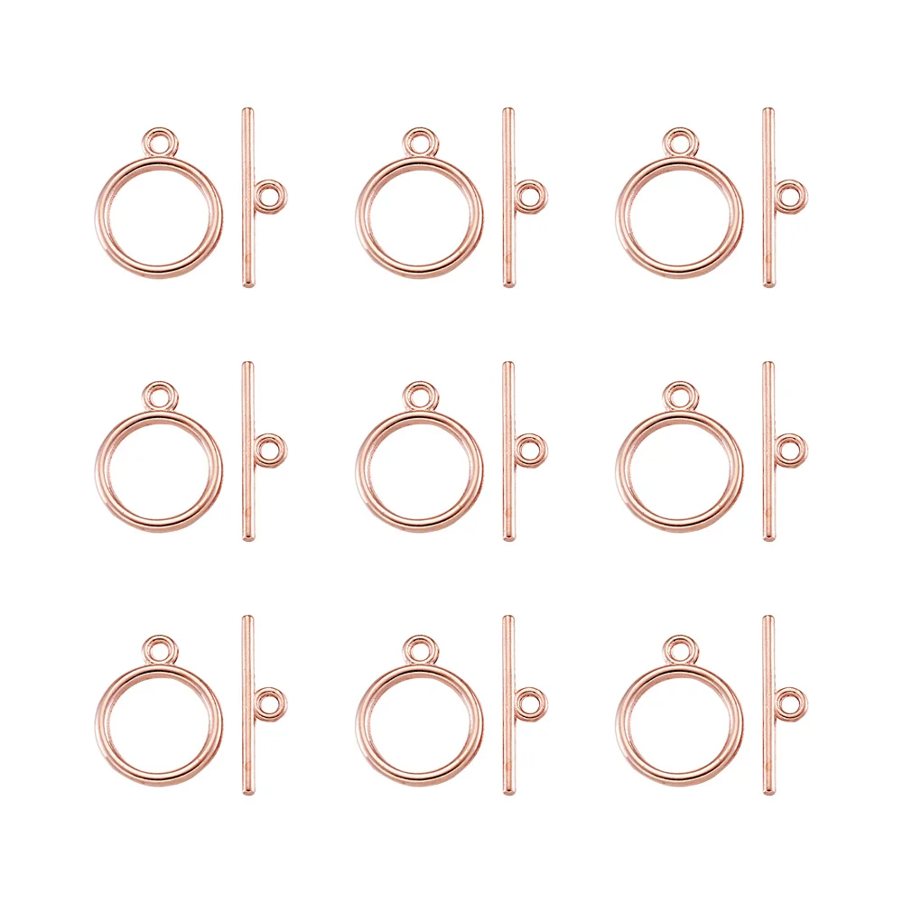 

20 sets Alloy Rose Gold Color OT Clasps Hooks Toggle Clasps Findings Buckle Connector for Bracelet Necklace Jewelry Making