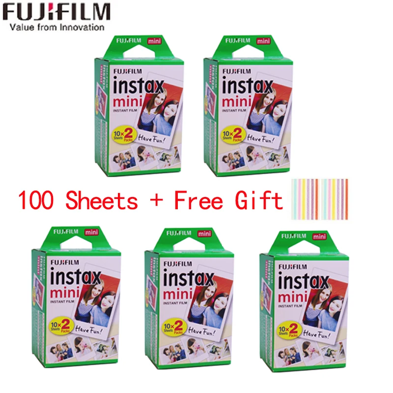 10-200 fogli Fujifilm instax mini 11 9 pellicola Bordo bianco 3 Pollici di larghezza pellicola per Macchina Fotografica Istantanea mini 8 7s 25 50s 90 carta Fotografica