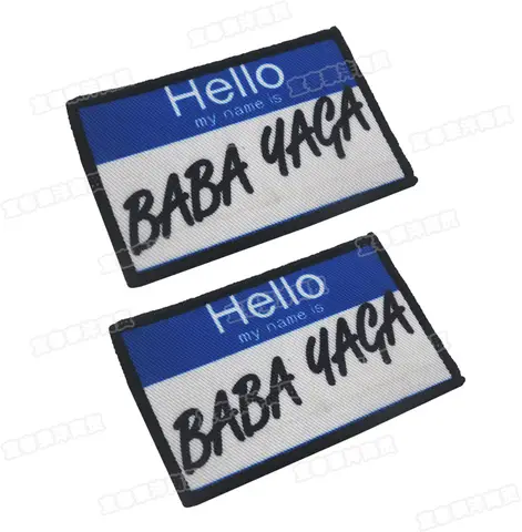 Hello  My Name is BABA Funny Patch Printed Hook Back Tactical  Patches Morale Outdoor ArmbandInsignia Molle for Coth Cap