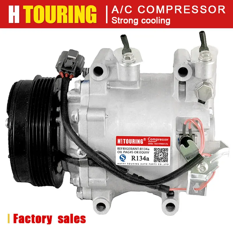 A/C AC Compressor For Honda Jazz GD 1.3L Petrol L13A1 2002-2008 TRSE07 PV5 C09-3407 C10-3413 C103413 C093407