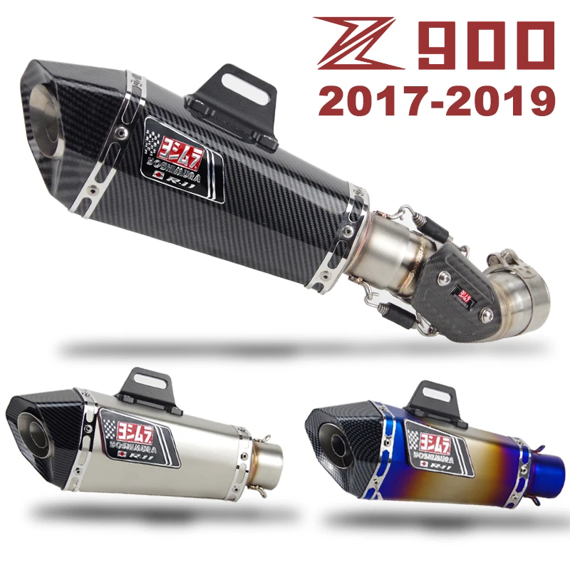 

Z900 Slip-on Exhuast Middle Link Pipe Yoshimura Escape Muffler DB Killer Carbon Fiber Heat Shield for Kawasaki Z900 2017-2019