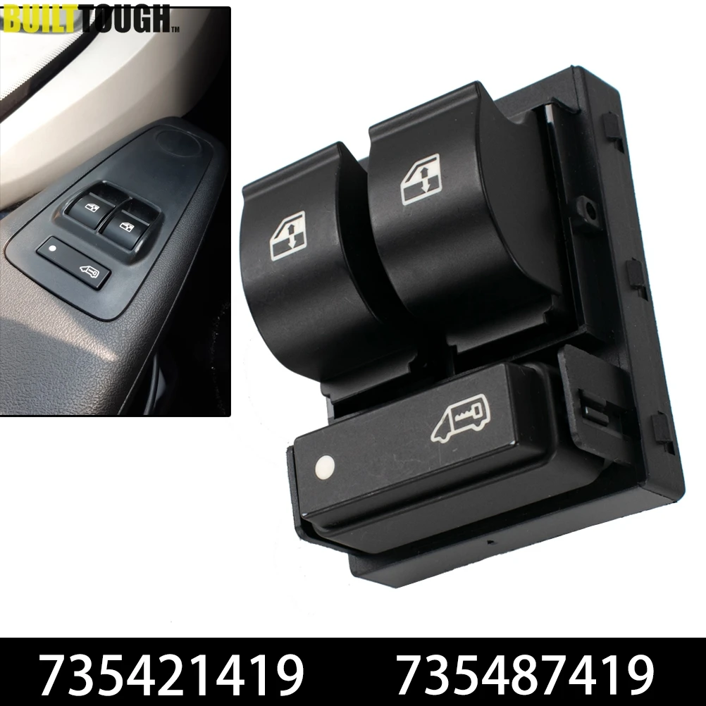 Electric Window Triple Switch Button Repair For Fiat Doblo 2010-2014 For Peugeot Boxer Citroen Relay Jumper 735421419 6490X9