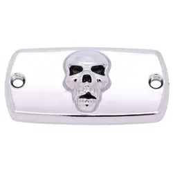 Motorcycle Chrome/Black Skull Front Brake Master Cylinder Reservoir Cover Cap For Honda Shadow 600 750 1100 VT600 VT750 VT1100