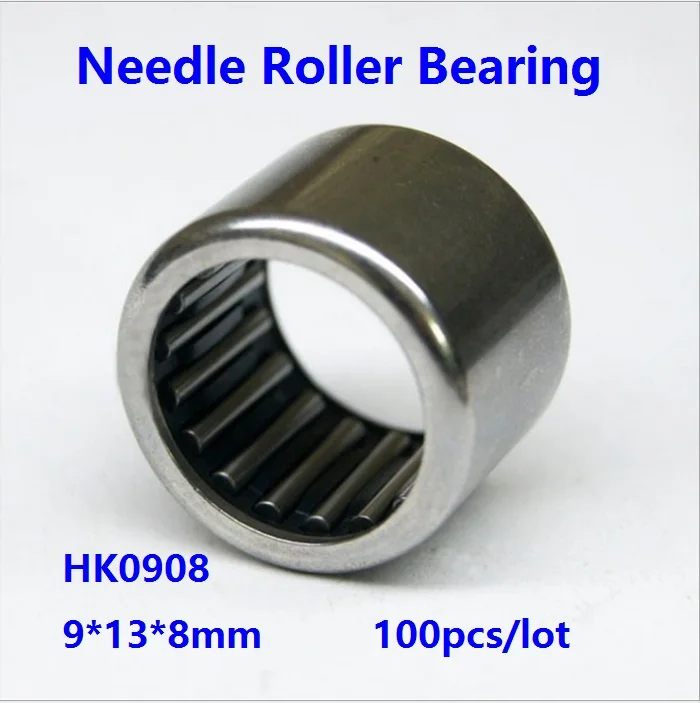 

100pcs/lot HK0908 HK091308 9×13×8mm High quality Drawn Cup Type Needle Roller Bearing 9*13*8 mm