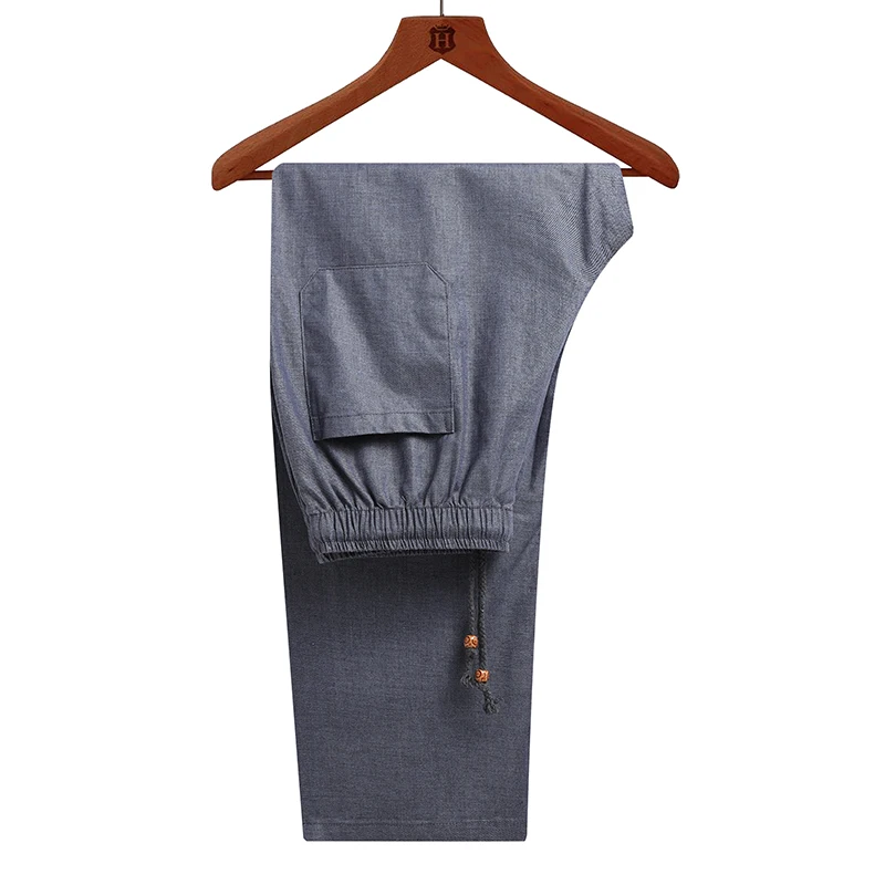 Chinese Tang Suit Men'S Pants Linen Casual Pants Cotton Linen Pants Spring Summer Coarse Linen Novelty Middle-Aged Trousers