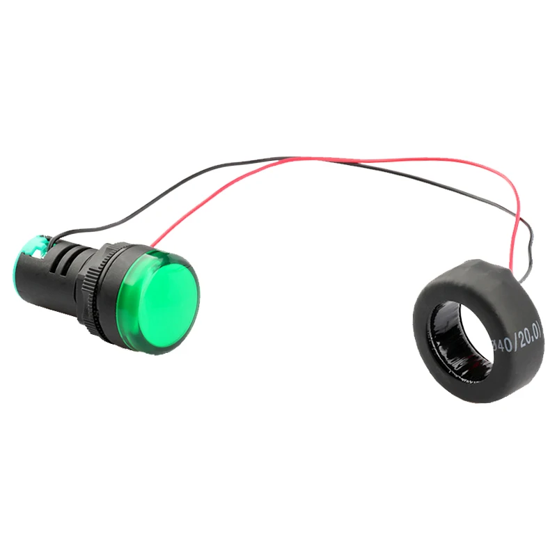 22mm Tapping LED Current Indicator Power Indicator AC Current transformer Indicator Signal Lamp Warning Light Mutual-Inductor
