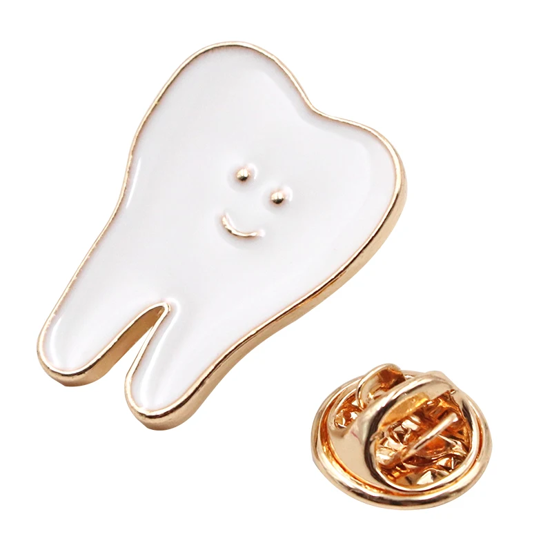 1pc/ 3pcs Dental Teeth Shape Gift Dentist Hygienist Pin Accessories Adornment Tooth Shape Brooch Decoration Molar Badge