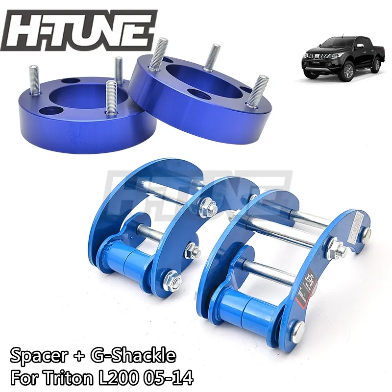 

Lift Kit Suspension 32mm Front Spacer + Rear Extended 2" G-Shackles For Triton L200 MK ML 4WD 05-15