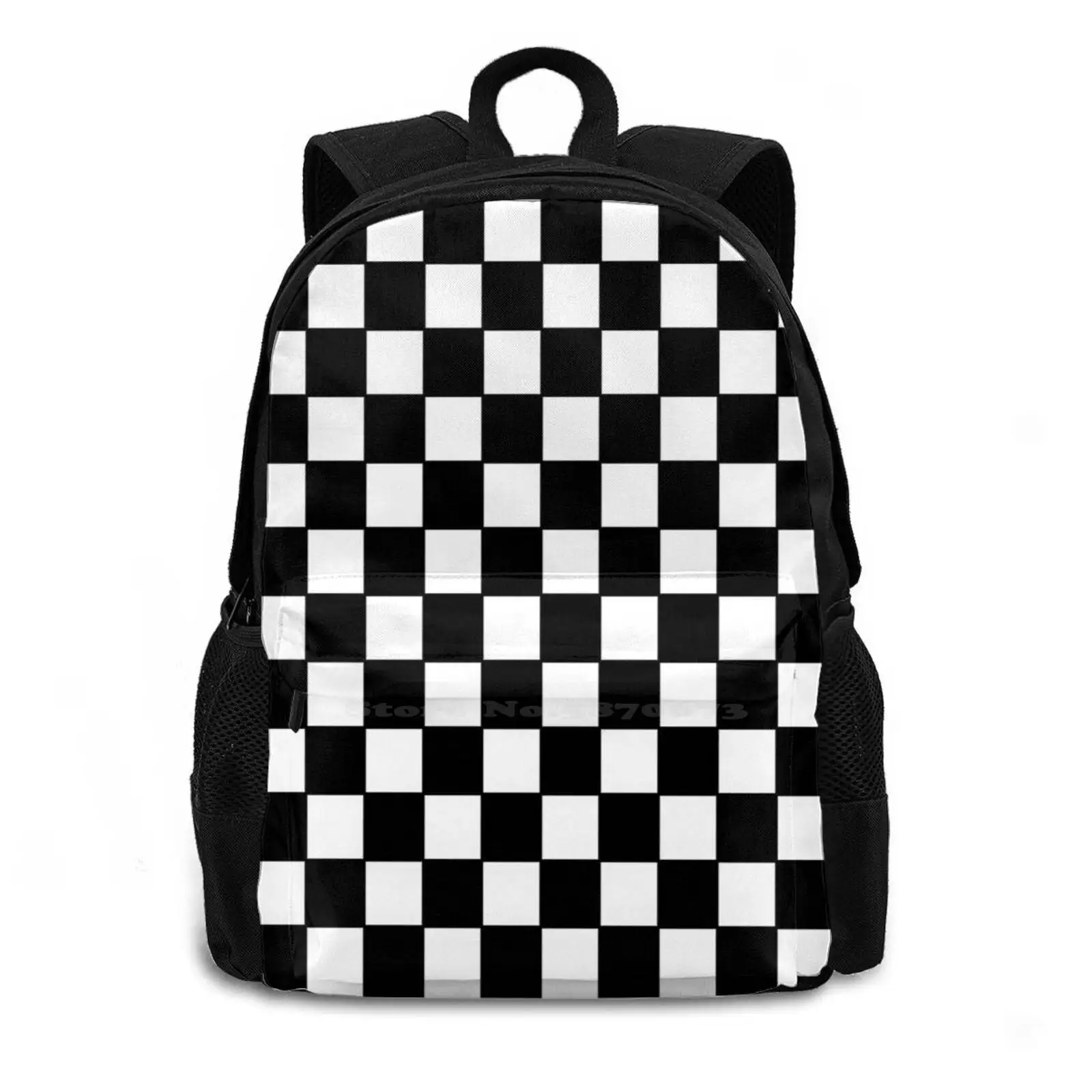 Checker Pattern Backpacks For School Teenagers Girls Travel Bags Checkered Checker Flag Checkered Flag Checker Board Racing