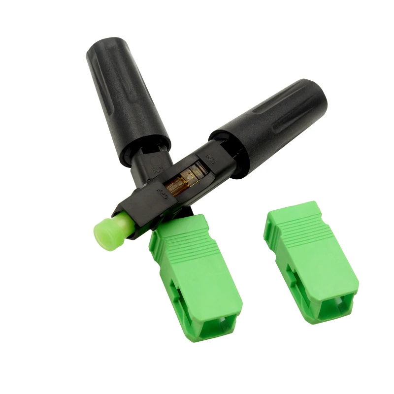 100PCS Low Price Sale SC/APC SM Optical Fiber Fast Connector FTTH Field Quick Assembly Fiber Optic SC Fast Connector