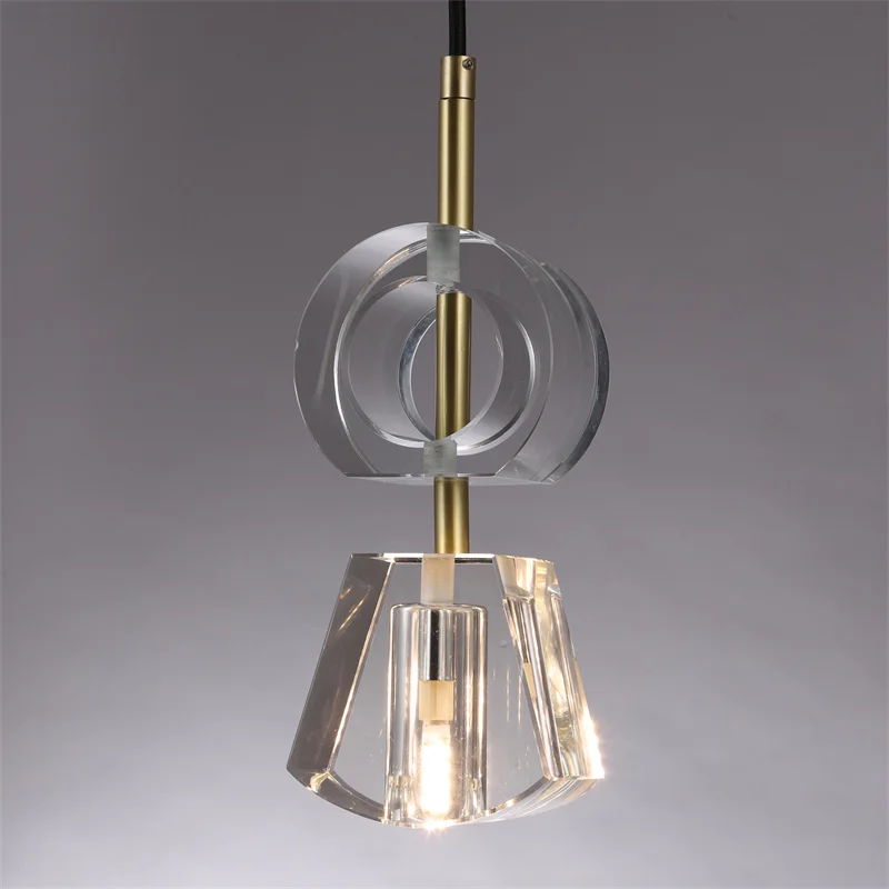 

Modern Contracted Led Crystal Pendant Light For Living Room Coffee Shop Bedroom Nordic Creative Indoor Small Luminaire