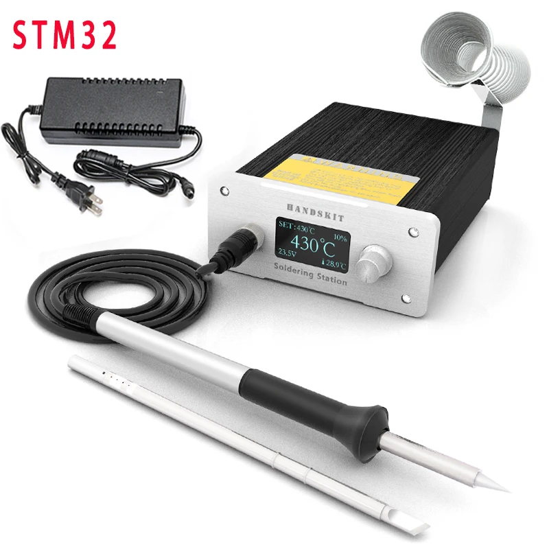 T12 Soldering Station STM32 2.1S 5Pin OLED 1.3 Display Adjustable Temperature Digital Electronic With Soldering Tips Welding