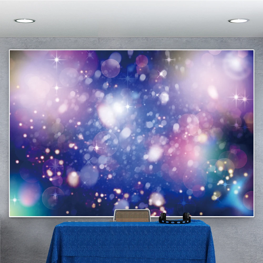 Yeele Dreamlike-다채로운 그라데이션 폴카 도트 라이트 보케 파티, 아기 사진 배경, 사진 스튜디오용 장식 배경