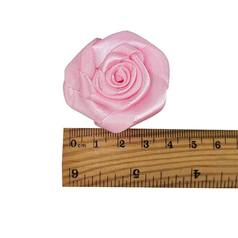 (30Pcs/pack) Mini High Quality Satin Rosette For Home Wedding Party Clothing Decoration Scrapbooking DIY Ribbon Crafts Supplies