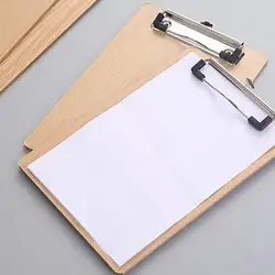 A4 Wooden Clipboard Clip Board Office School Stationery with Hanging Hole A4 Paper Holder