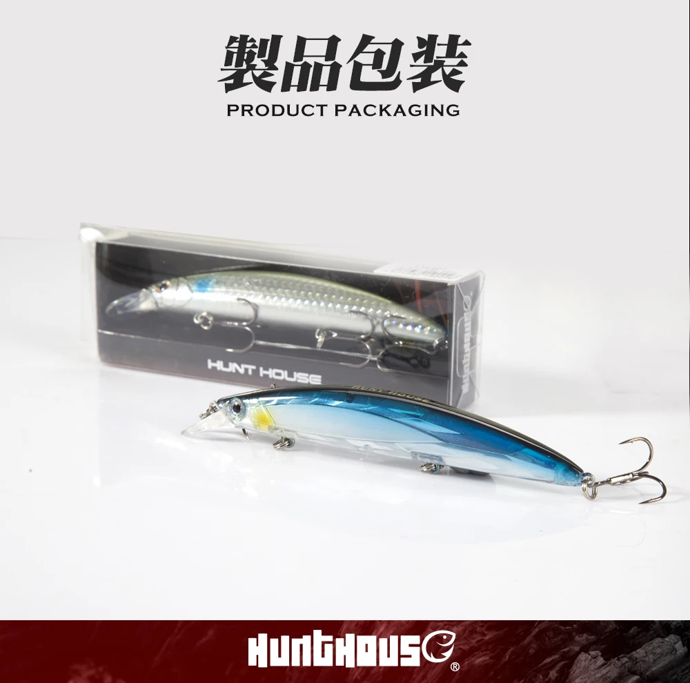 Hunthouse Weitwurf-Minnow-Angelköder 133mm 19g Wobbler Schwimmender Hartköder Oberflächenköder Künstlicher Köder für Barsch und Hecht Angelzubehör – Detail 12