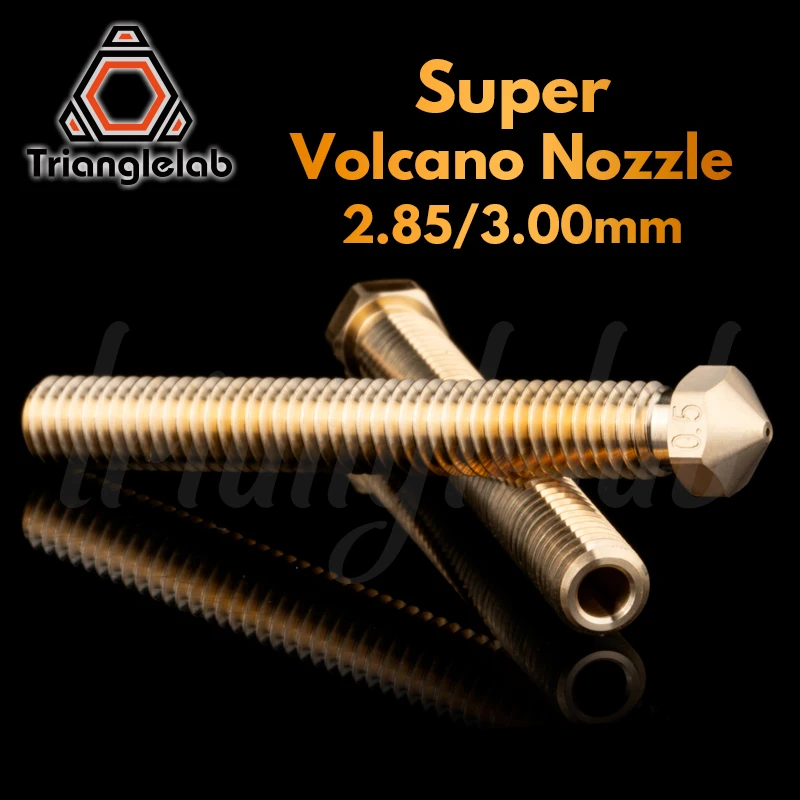 

C trianglelab Super Volcano Nozzle 2,85/3,0 мм наполнитель с большим потоком 3D pinter для Super Volcano Hotend, латунная насадка с большим потоком