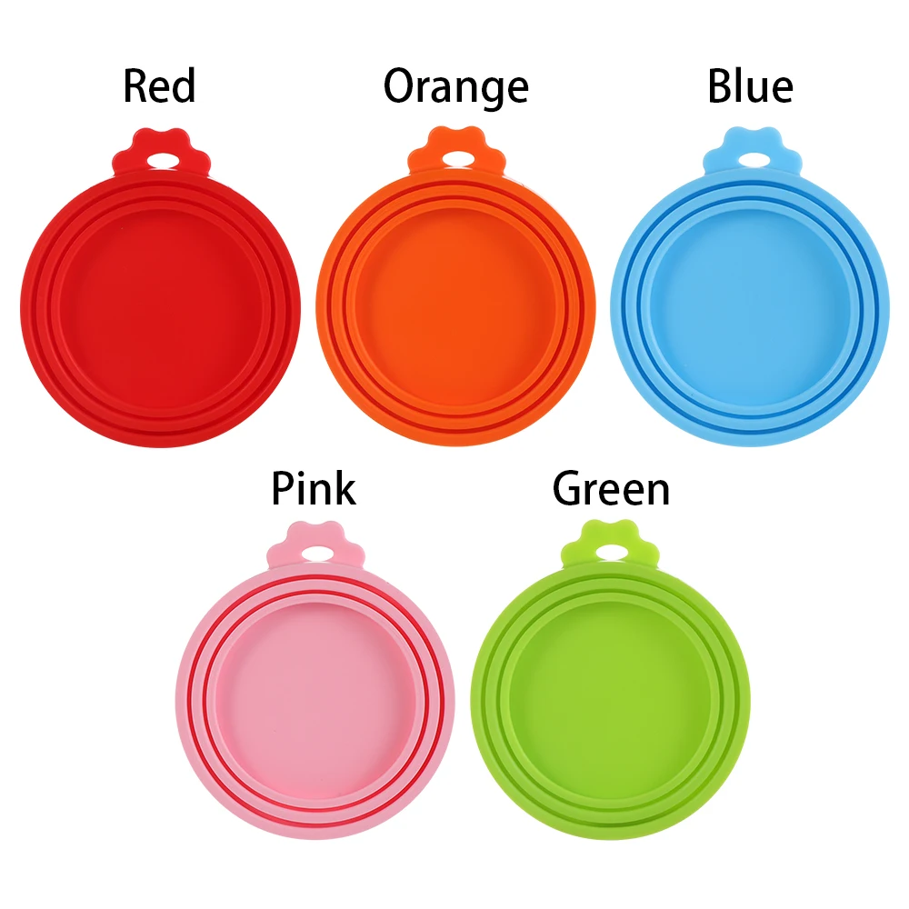 3In1 Reusable Silicone Canned Lid Sealed Feeder Food Tin Box Cover Lid for Dog Cat Storage Top Cap Keep Fresh Pet Kitchen Supply