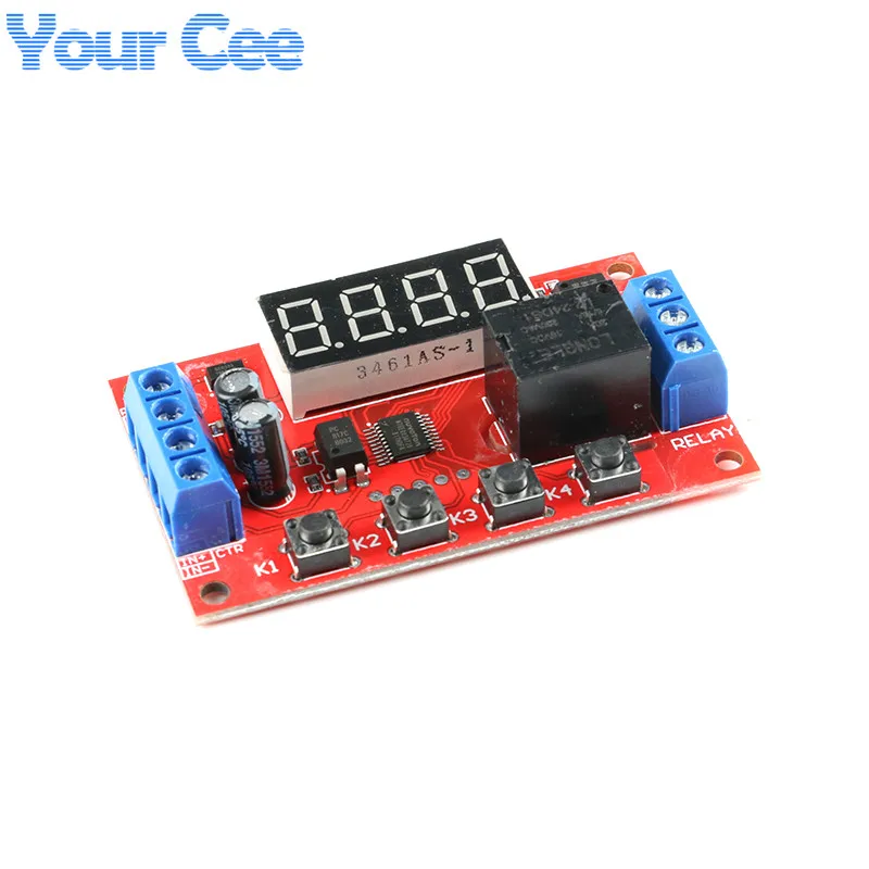 Digital Timming Relay Timer Delay Trigger Switch DC 5V 12V 24V 10A LED Timer Control Switch Adjustable Time Delay Relay Module