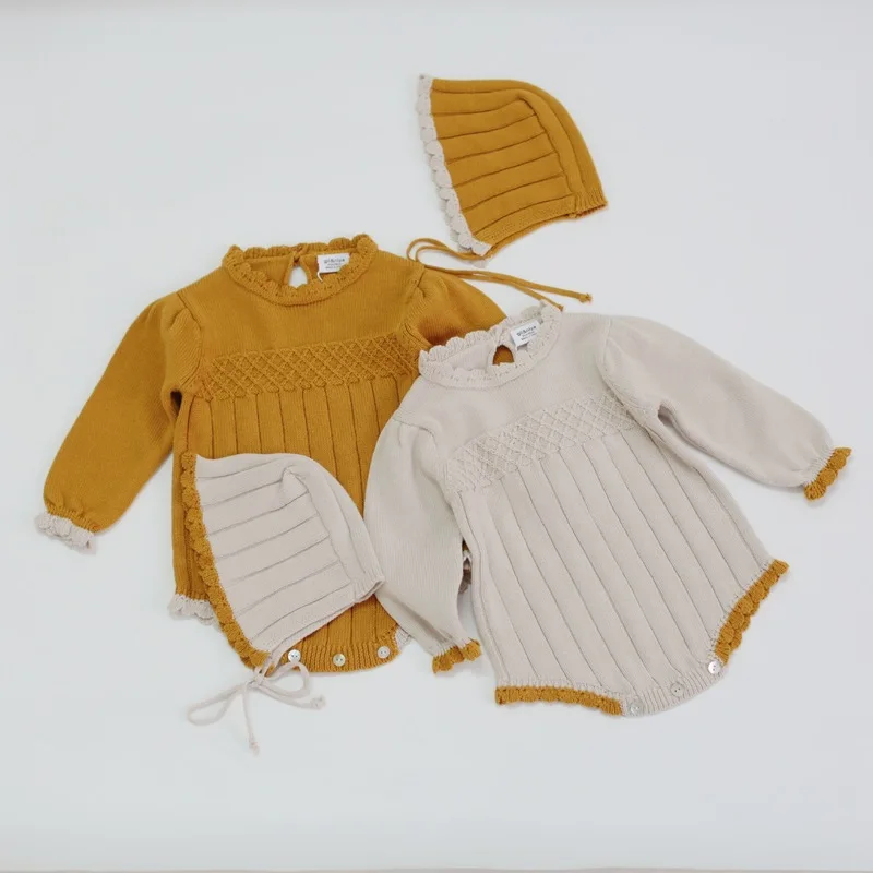 

Spring Baby Cotton Soft Knitting Mink Wool Rompers Clothes Bag Fart Baby Girl Romper Christmas Clothes New Born Baby Clothes