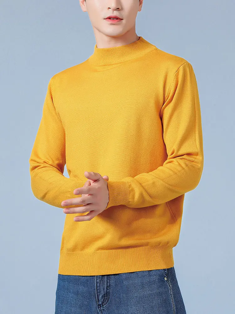 Men Cashmere Sweater Autumn Winter Soft Warm Jersey Jumper  Pull Homme Hiver Pullover Half turtleneck Knitted Sweaters