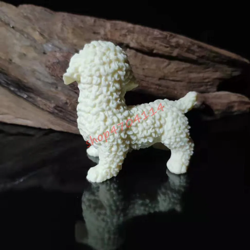 Natural Ivory fruit, hand carved pet dog, exquisite hand decorations.