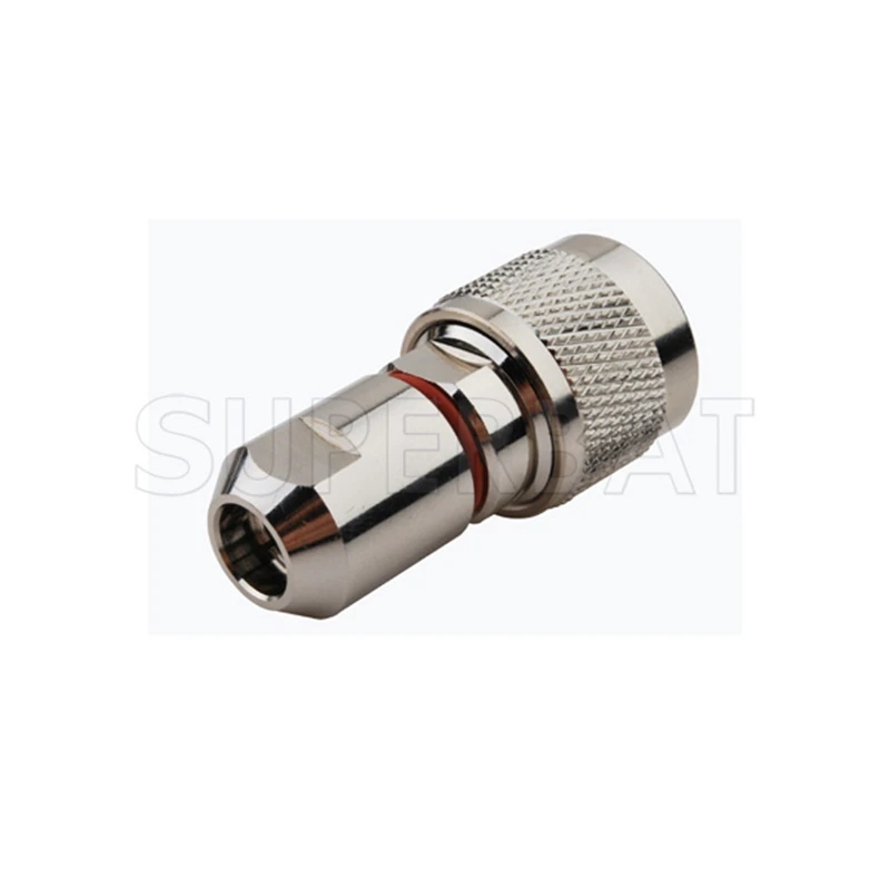 Conector Coaxial Superbat 10 piezas N, abrazadera macho RF para Cable de cobre corrugado 1/4