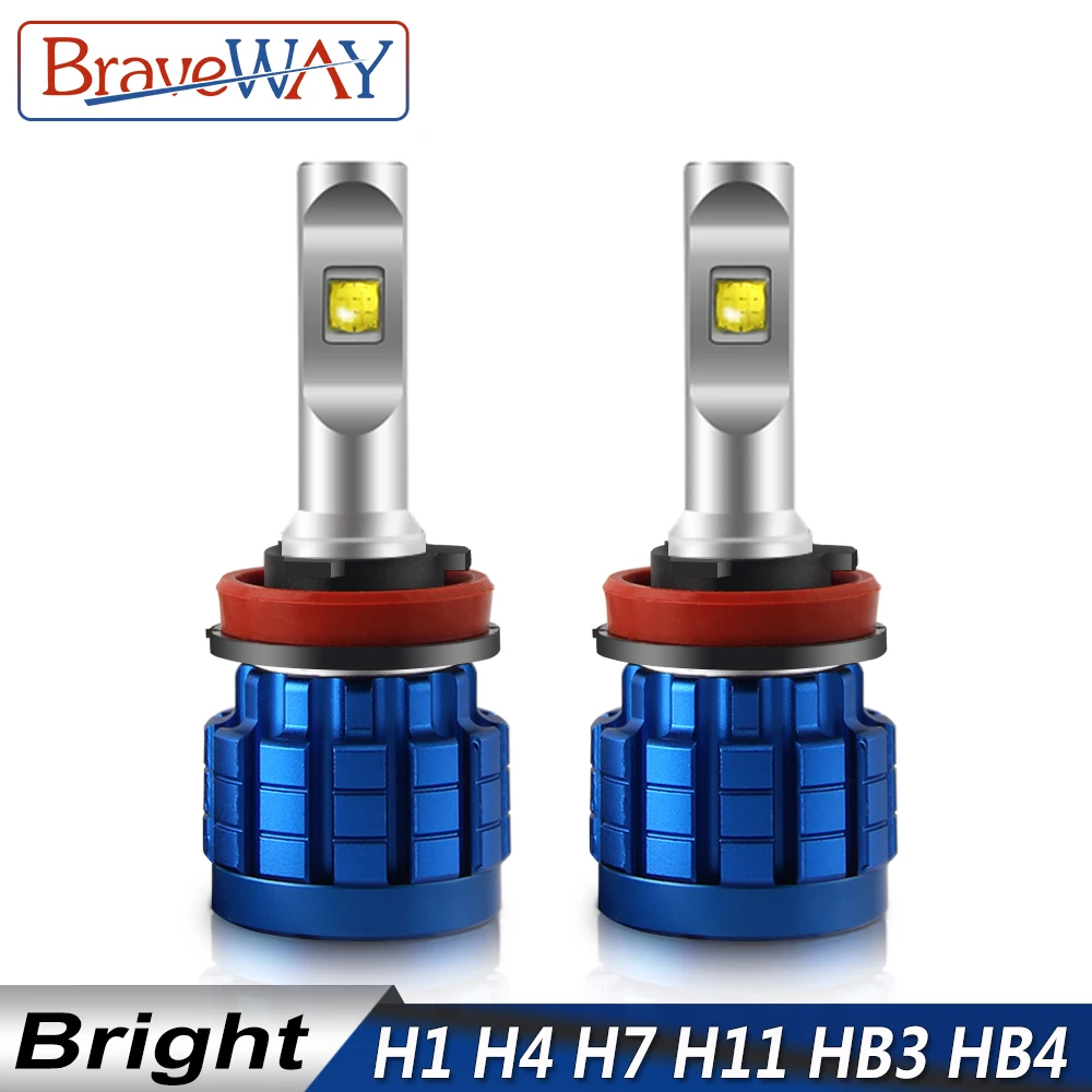 BraveWay LED Lamp for Auto Headlights H4 H8 H9 H11 HB3 HB4 9005 9006 H7 LED H7 Canbus H11 LED Bulb for Car Light Bulb Automoveis