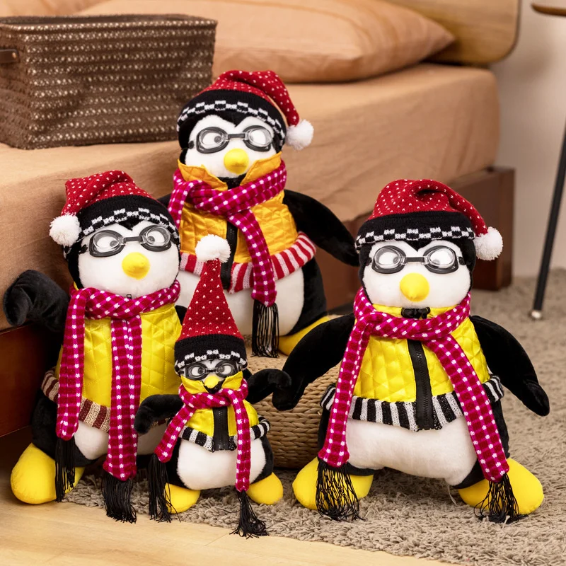 

45cm Penguins Plush Toys Serious Friends TV Shows Joey's Friend HUGSY PENGUIN Haji Rachel Stuffed Animal Dolls For Children Gift