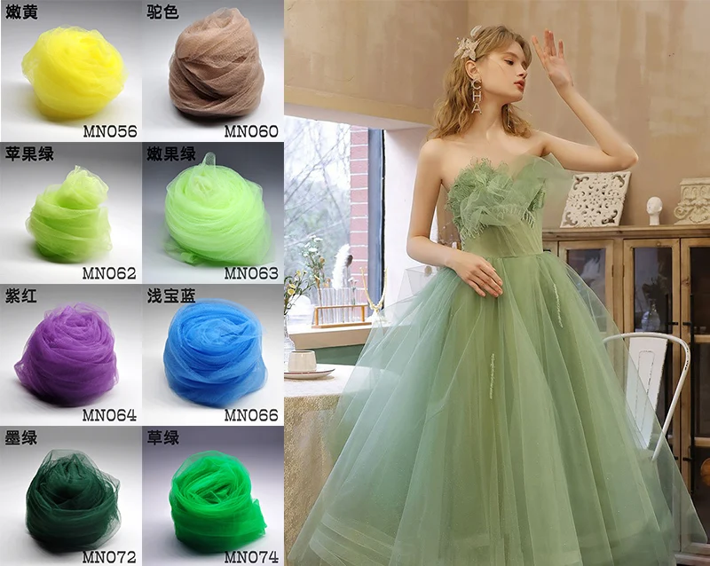 160cm width 3meters/lot middle Hard Tulle mesh fabric American net gauze by lot tulle wedding show dress skirt yarn cloth fabric - Image 5