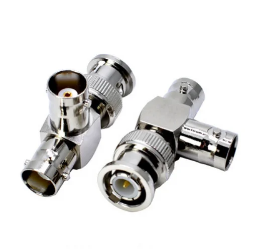 3 way adapter BNC male to 2 BNC female For CCTV Surveillance System  Connector Adapter