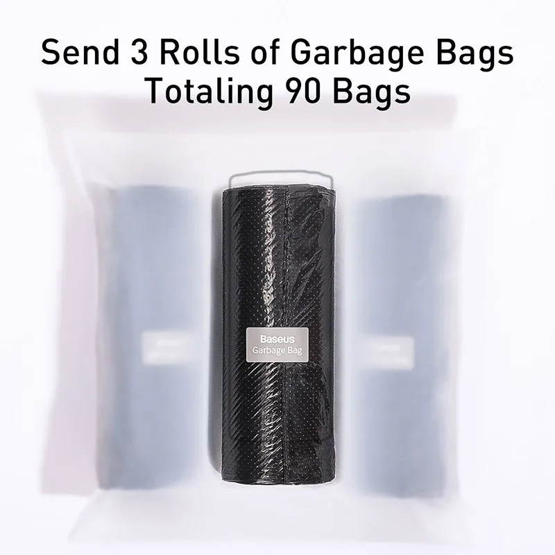 USER-X Baseus Car Organizer Backseat Storage Bag Magnetic Auto Pocket Holder Car Accessories Car Trash Bin Garbage Can Dustbin