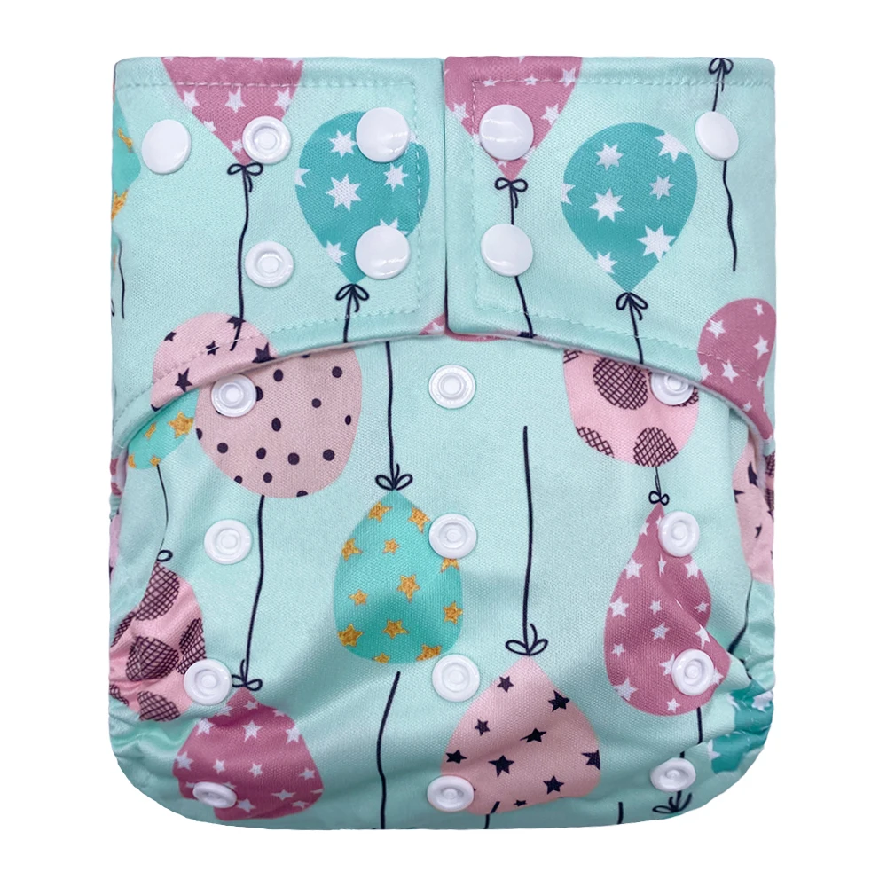 Dotoo Sun Printed Washable Adjustable Double Gusset Square Cloth Nappy For 3-15KG Baby Diaper