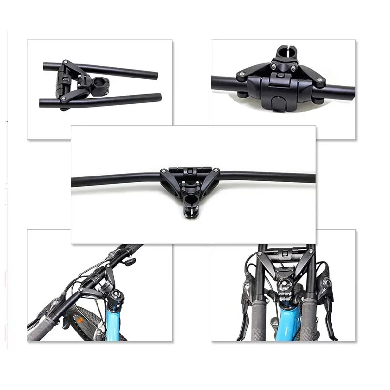 Taozik Folding Bike Handlebar Mountain Bike Folding Handlebar Travel  Bending Handlebar Handle