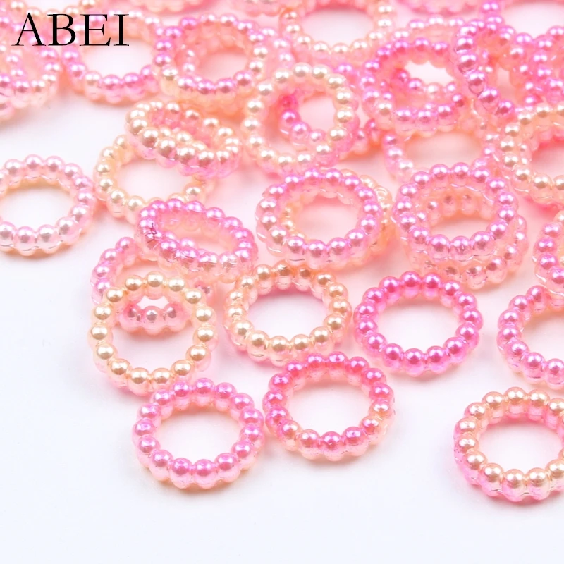 200pcs 10mm Pink Pearl Bead For Wedding Scrapbook Cards Decoration DIY Crafts Ornaments Handmade Clothing Round Loose Beads