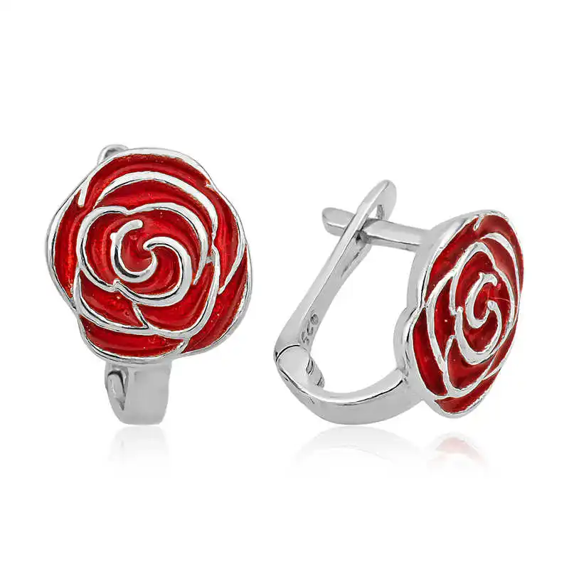 Silver Red Rose Children Tag