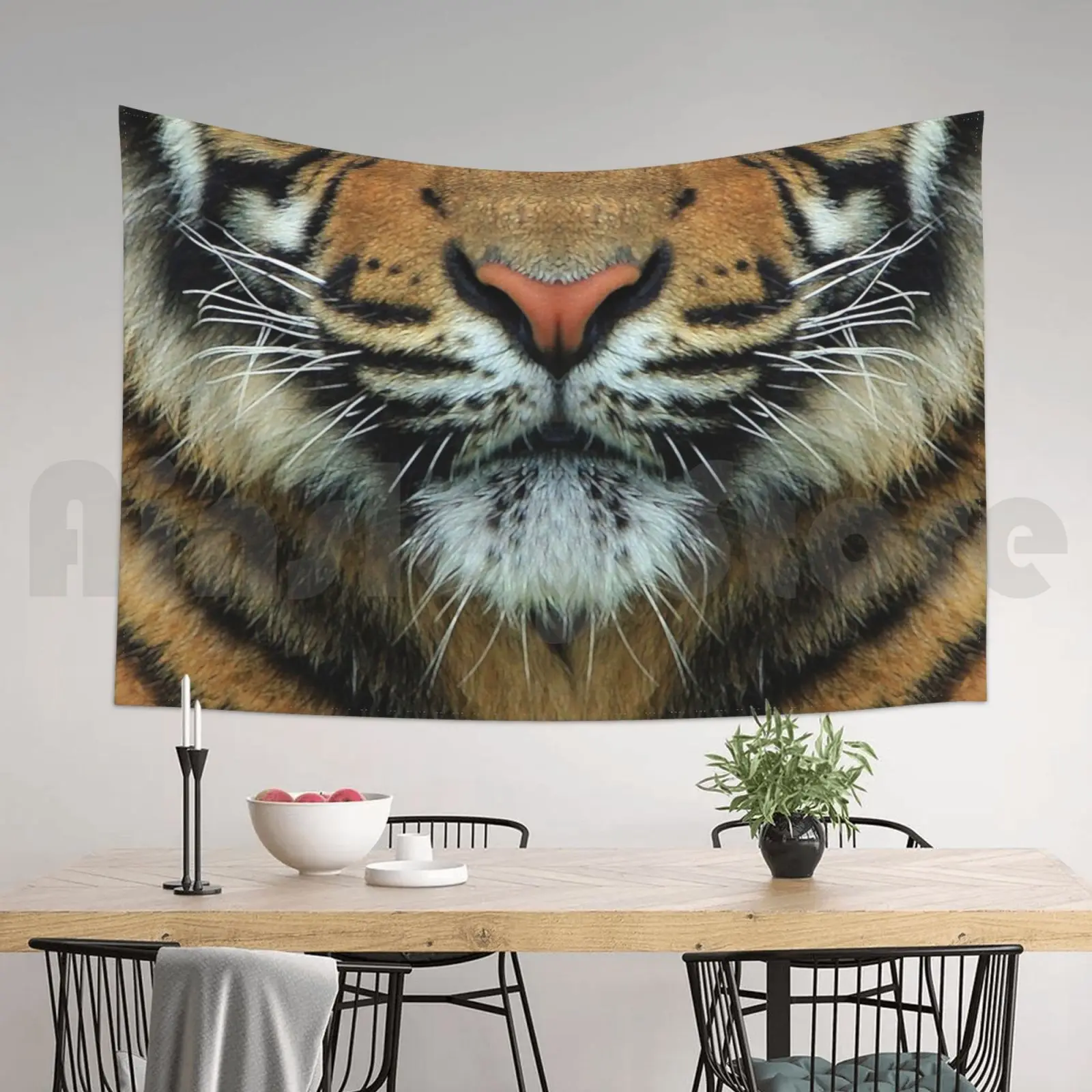 النمر المشارب نسيج غرفة المعيشة غرفة نوم النمر المشارب كوغار القط الكبير شعيرات الفراء والجلود جلد الفهد الحيوانات